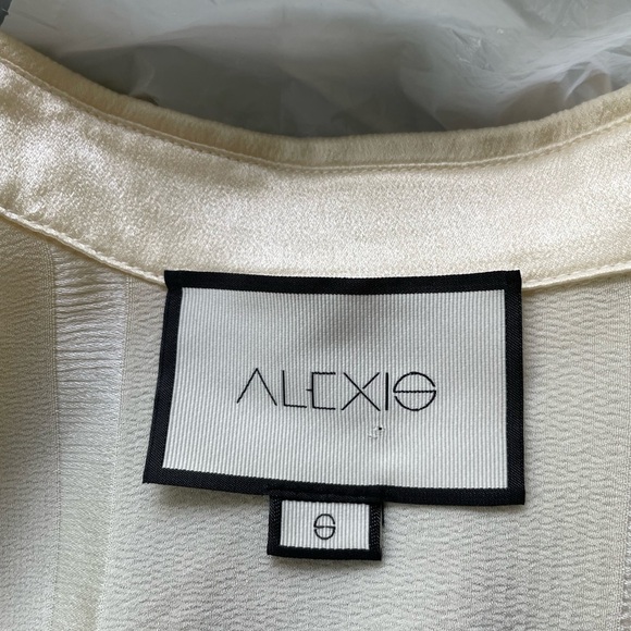 Alexis Cold Shoulder Stripes Cream Blouse - Picture 8 of 10